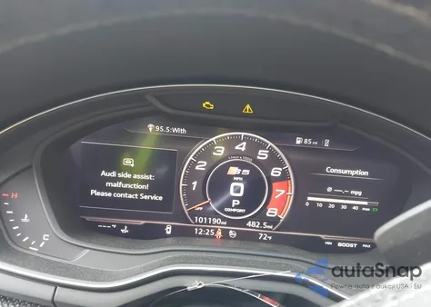 2018 Audi S5 3.0T Premium Plus z USA, uszkodzony, nr VIN WAUP4AF53JA060181